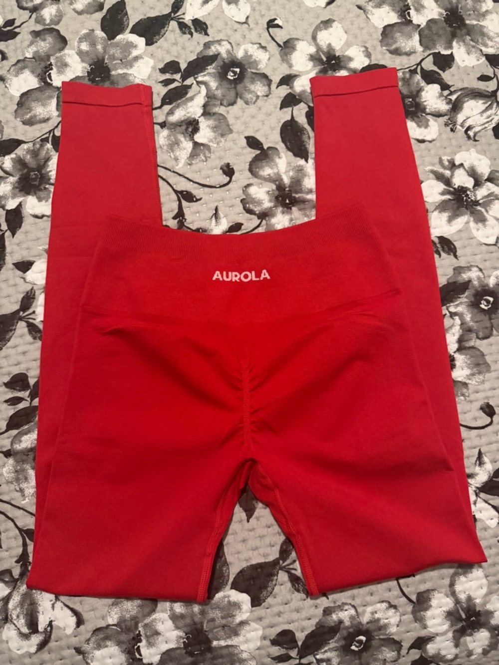 Aurola High-Waist Red Seamless Leggings